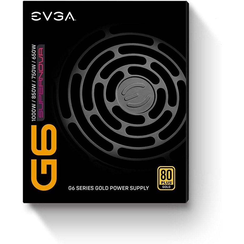 EVGA Supernova 1000 G6 Power Supply, 80 Plus Gold 1000W, Fully Modular, Includes Power on Self Tester