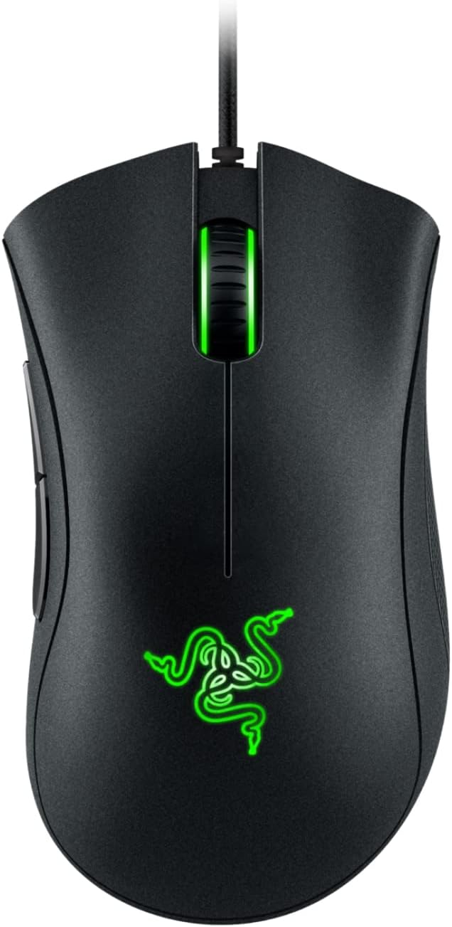 Razer DeathAdder Essential - Wired Gaming Mouse (Optical Sensor, 6400 DPI, 5 Programmable Buttons, Ergonomic Form Factor) Mercury