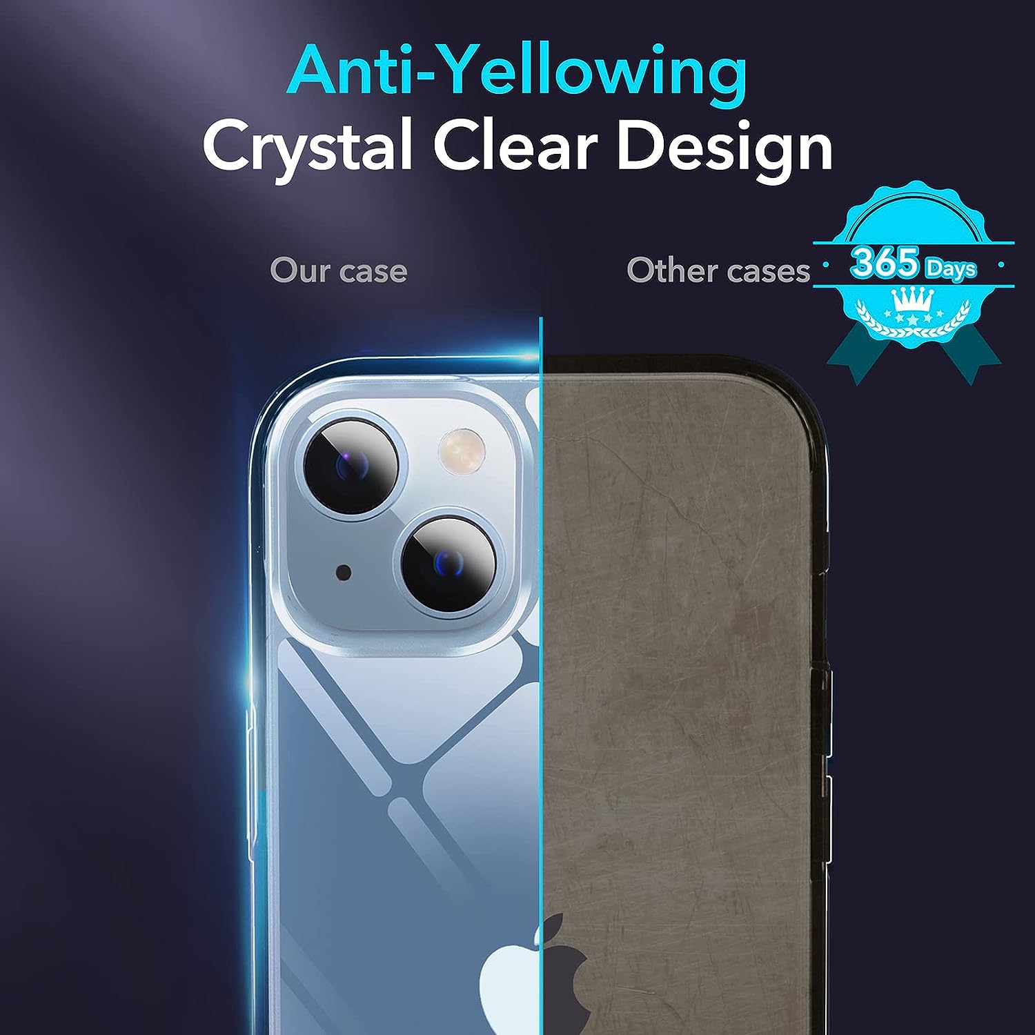 Vimiki Clear for iPhone 13 Case/iPhone 14 Case, [Never Yellow] [Shockproof Mil-grade Protection] Protective Bumper Hard PC Phone Cases, Thin Slim Fit Cover 6.1-inch 5G,Clear