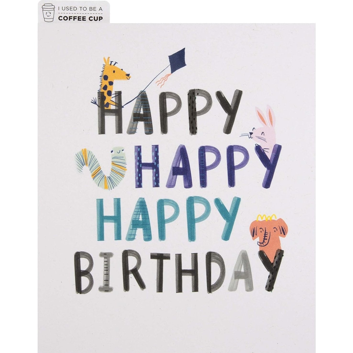 Croppers Cupcycled Birthday Card - Cute Animal Illustration Design