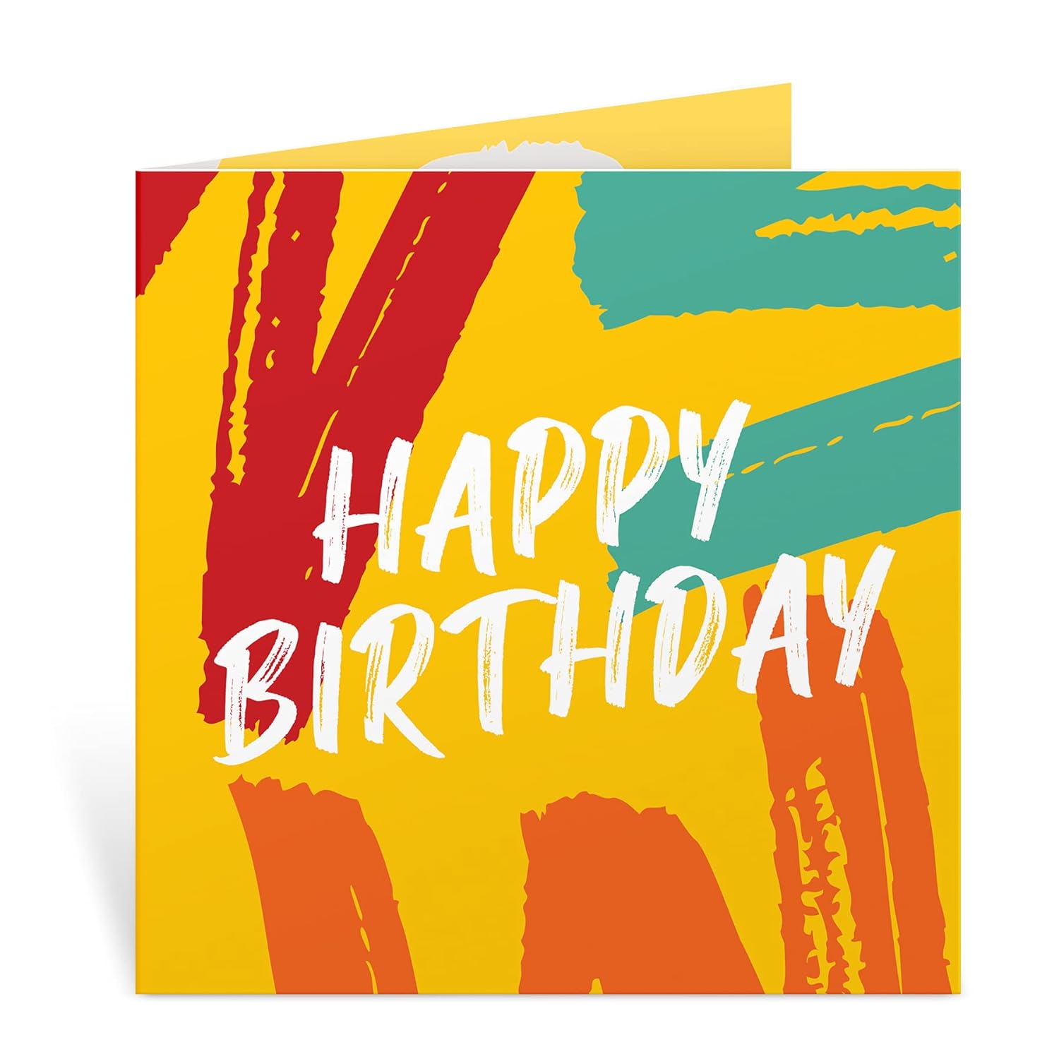 Happy Birthday card - General birthday greeting card for her or him - Colourful design with envelope.