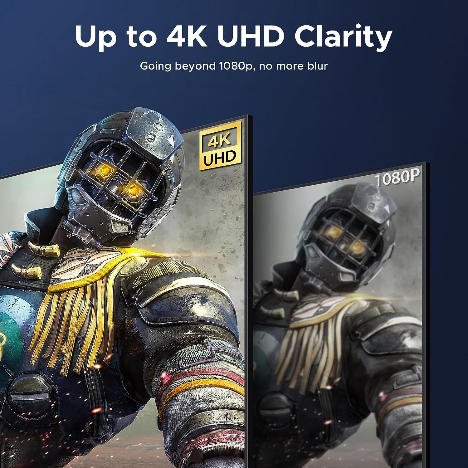 4K DisplayPort to HDMI Cable, Display Port to HDMI Port, [Nylon Braided, Alloy Case] Gold-Plated Uni-Direction DP to HDMI Lead, Compatible with Lenovo, Dell, HP, Asus and more-1.8m/6ft