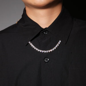 Vintage 7mm Heart Tennis Necklace For Women Cubic Zircon Iced Out Shiny Pnik Stones 3 Claw Chain Lovely Blingbling Jewelry Gift - Azbrowse