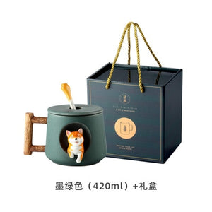 INS Shiba Inu Akita DOG 420ML COFFEE TEA MUGS CUP NORTH EUROPE STYLE FASHION DESIGN - Azbrowse
