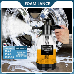 2L Hand Pump Foam Sprayer with 3 Types of Nozzle Hand Pneumatic Foam Cannon Snow Foam Car Wash Spray Bottle Car Window Cleaning - Azbrowse