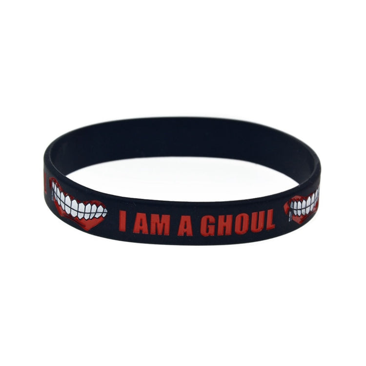 Fashion Japan Anime Tokyo Ghoul Silicone Rubber Bracelet Bangle Wristband Cosplay Jewerly Accessories Gift - Azbrowse