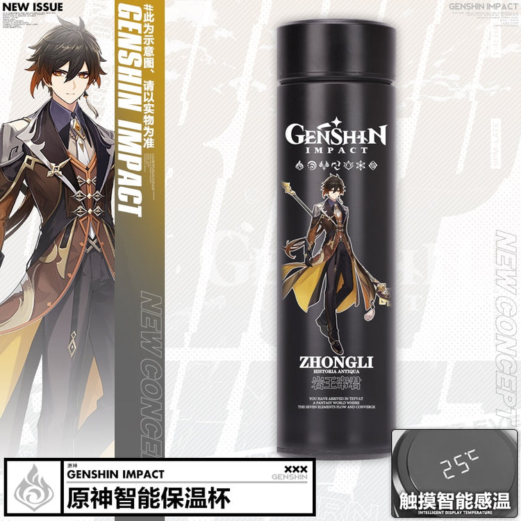 Anime Game Genshin Impact Venti Paimon Klee Diluc Qiqi Keqing Stainless Steel Vacuum Cup Thermos Cup Water Bottle Xmas Gift - Azbrowse