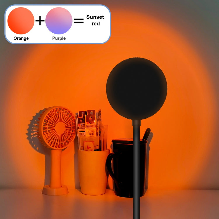 LED Projection Lamp Sunset Light Night LED Sunset Bulb Color Lamp 5V USB Rainbow Lamp Desk LED Decoration Atmosphere Lighting - Azbrowse