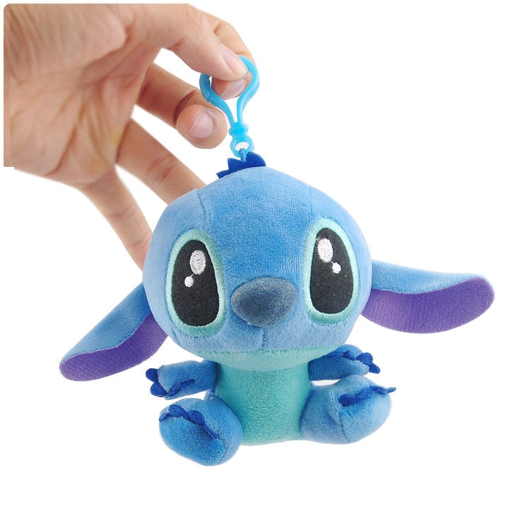 4"10cm Disney Lilo Stitch Plush Toys Dolls with Plastic hook Plush Keychain Pendant Soft Stuffed For Kids Baby Gifts - Azbrowse