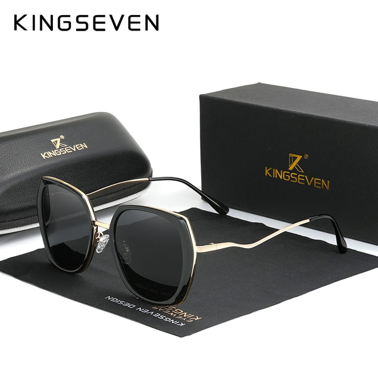 Genuine KINGSEVEN Women's Glasses Luxury Brand Design Sunglasses Gradient Polarized Lens Sun glasses Butterfly Oculos Feminino - Azbrowse