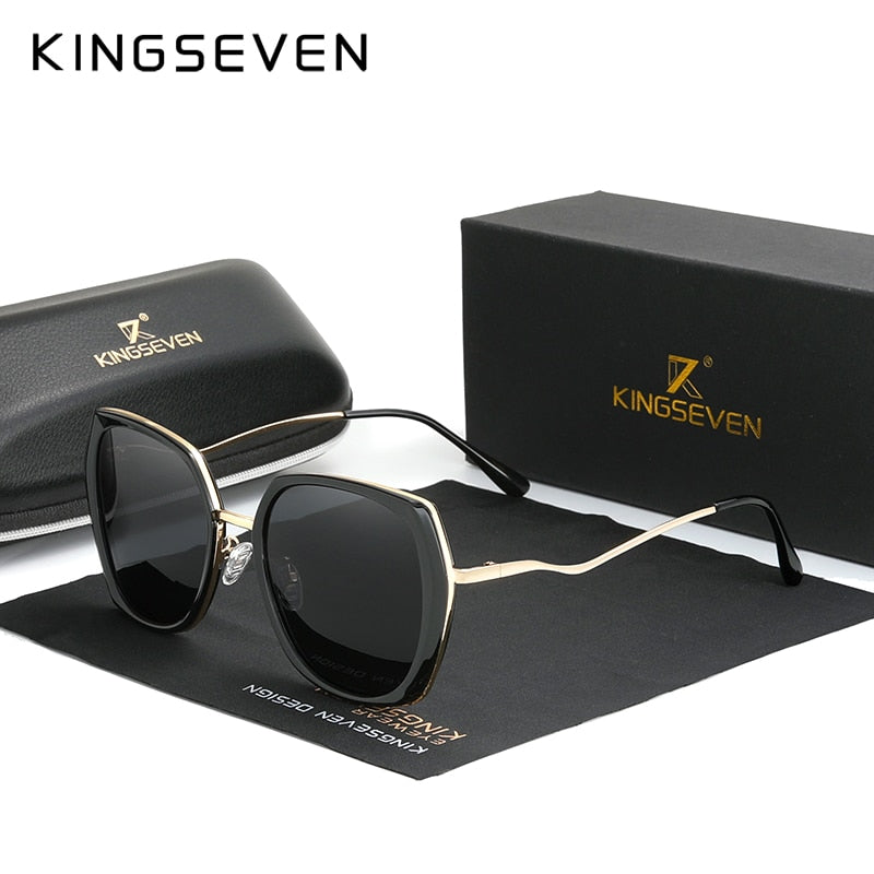 Genuine KINGSEVEN Women's Glasses Luxury Brand Design Sunglasses Gradient Polarized Lens Sun glasses Butterfly Oculos Feminino - Azbrowse