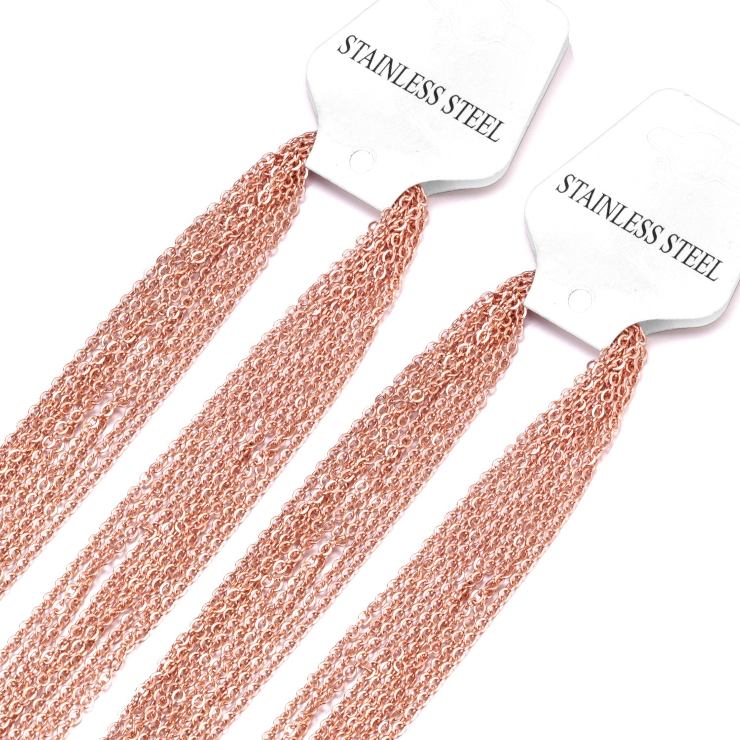 LUXUKISSKIDS Stainless Steel Chains Necklace Woman 10pcs/lot Bulk Wholesale DIY Rolo 2mm Chain No Fade Choker For Jewelry Making