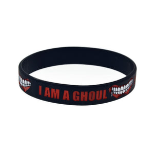 Fashion Japan Anime Tokyo Ghoul Silicone Rubber Bracelet Bangle Wristband Cosplay Jewerly Accessories Gift - Azbrowse
