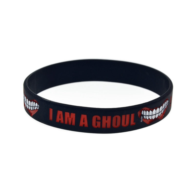 Fashion Japan Anime Tokyo Ghoul Silicone Rubber Bracelet Bangle Wristband Cosplay Jewerly Accessories Gift - Azbrowse
