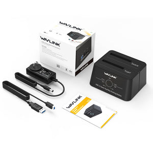 Wavlink HDD Docking Station Sata Hard Drive Enclosure SATA to USB 3.0 Adapter UASP For 2.5 3.5 SSD Disk Case HD Box Dock - Azbrowse