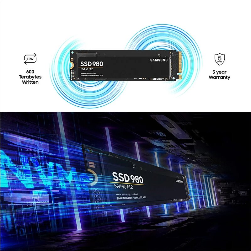 SAMSUNG 980 SSD NVMe M.2 250GB 500GB 1TB Internal Solid State Drive Hard Disk TLC PCIe Gen 3.0 x 4, NVMe 1.4 for Desktop PC - Azbrowse