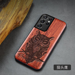 For Samsung Galaxy S21 Ultra Case Boogic Original Wood funda S21 S21+ Wood Cover Phone Case For Samsung S21 Ultra - Azbrowse