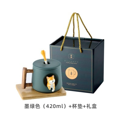 INS Shiba Inu Akita DOG 420ML COFFEE TEA MUGS CUP NORTH EUROPE STYLE FASHION DESIGN - Azbrowse