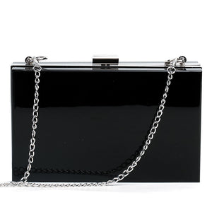 New Transparent Acrylic Bags Clear Clutches Evening Bags Wedding Party Handbags Chain Women Shoulder Bags Purses 9 Colors - Azbrowse