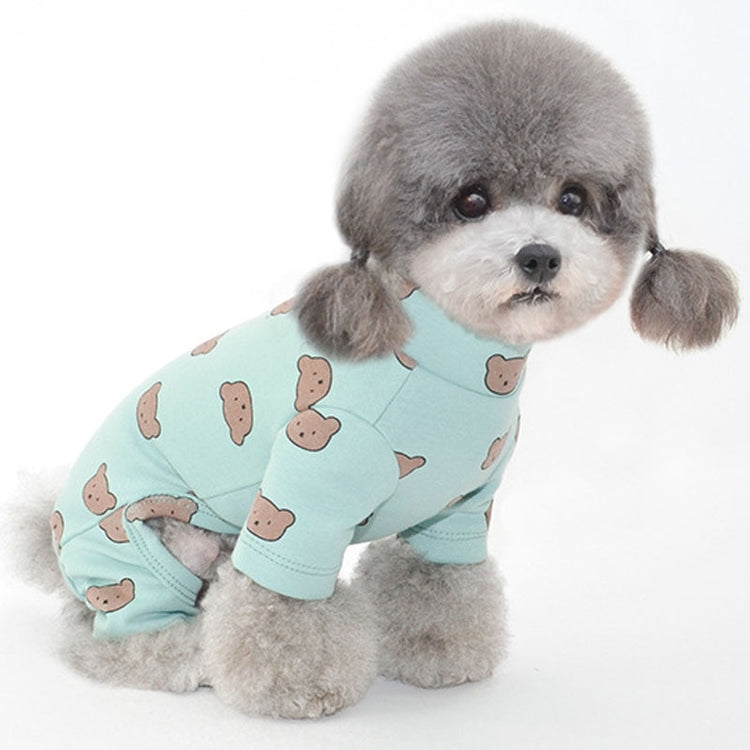 Cotton Pet Clothes Bear Pattern Dog Pajamas Jumpsuit 4 Legs Coat O-neck Tshirt Sweatshirt Pajamas Overalls Puppy Cat Tracksuits - Azbrowse