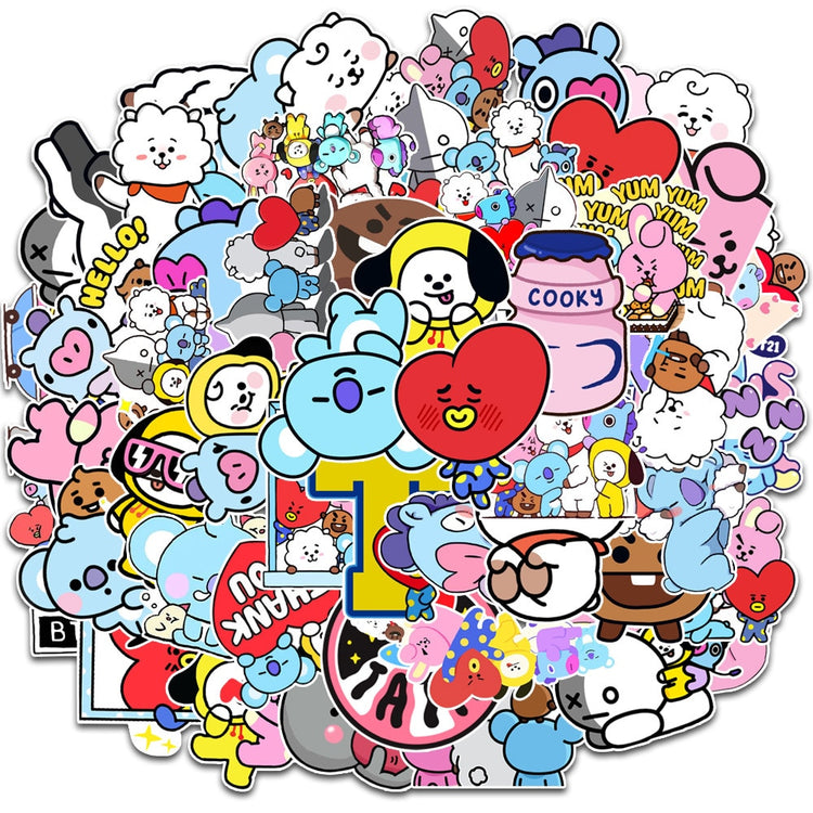 10/30/50PCS Cute Animal Sticker Computer Phone Water Cup Sticker Waterproof Sticker Wholesale - Azbrowse