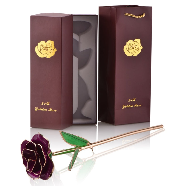 Gifts for Women 24k Gold Dipped Rose with Stand Eternal Flowers Forever Love In Box Girlfriend Wedding Valentine Gift for Her - Azbrowse