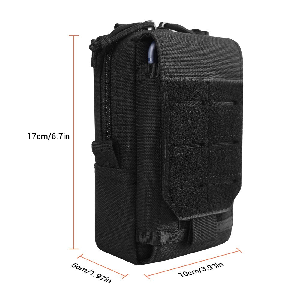 1000D Military Waist Bag Accessories Tools Tactical Molle Pouch EDC Tool Bag Compact Hunting Back Vest Pack Mobile Phone Holder - Azbrowse