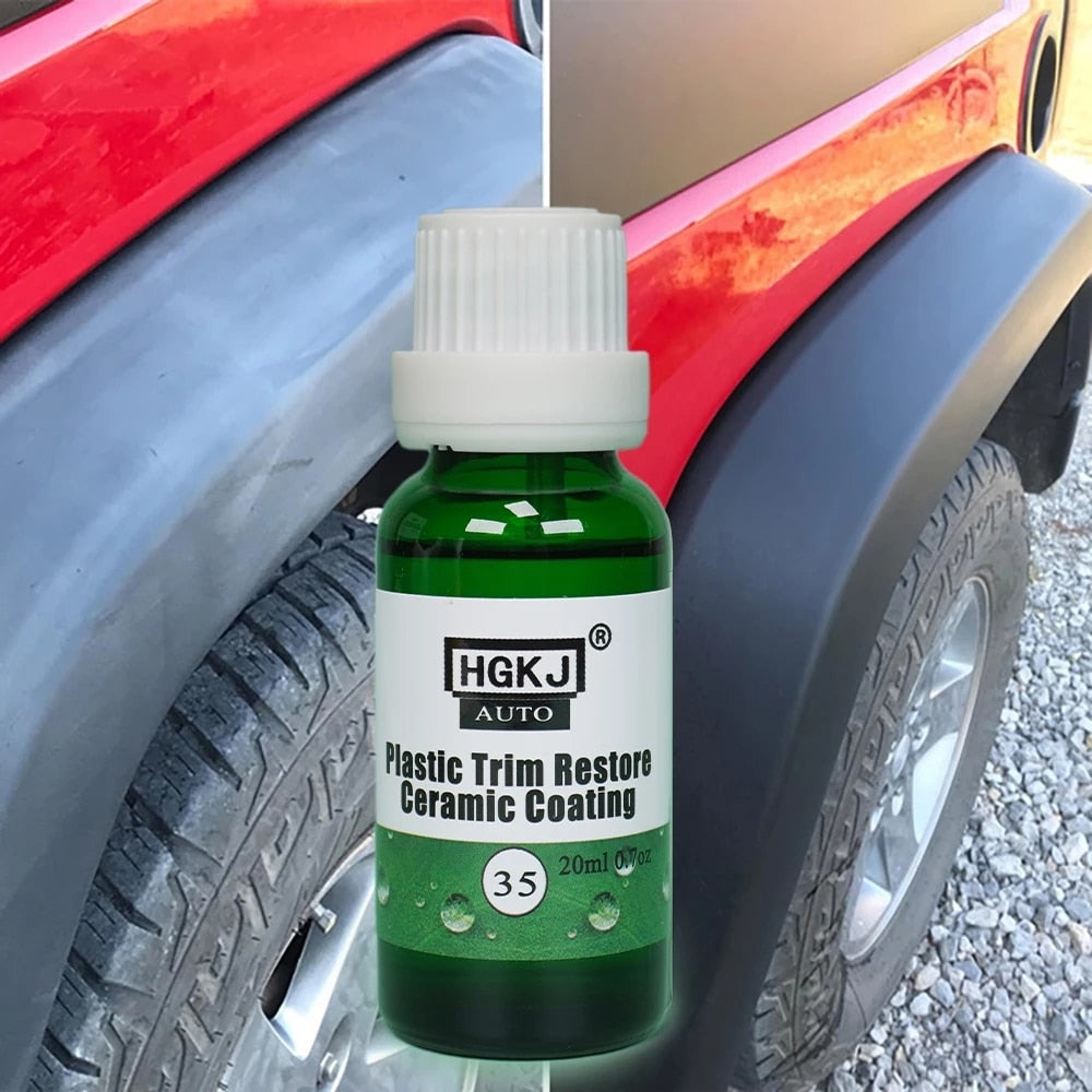 HGKJ 24 Plastic Exterior Recovery Restorer Trim Long-lasting Cleaner Agent Refresh Restoration Hydrophobic Coating Car Chemicals - Azbrowse