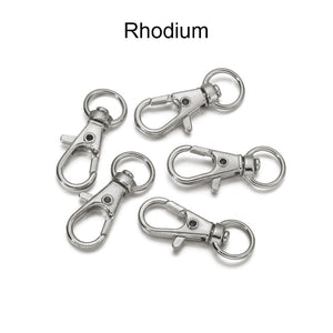 10pcs/lot Split Key Ring Swivel Lobster Clasp Connector For Bag Belt Dog Chains DIY Jewelry Making Findings - Azbrowse