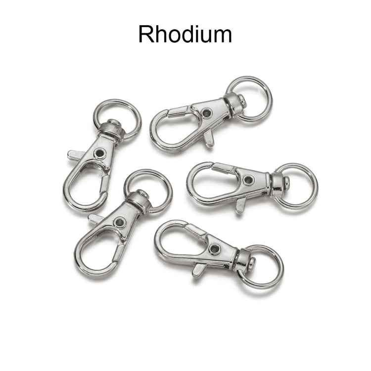10pcs/lot Split Key Ring Swivel Lobster Clasp Connector For Bag Belt Dog Chains DIY Jewelry Making Findings - Azbrowse