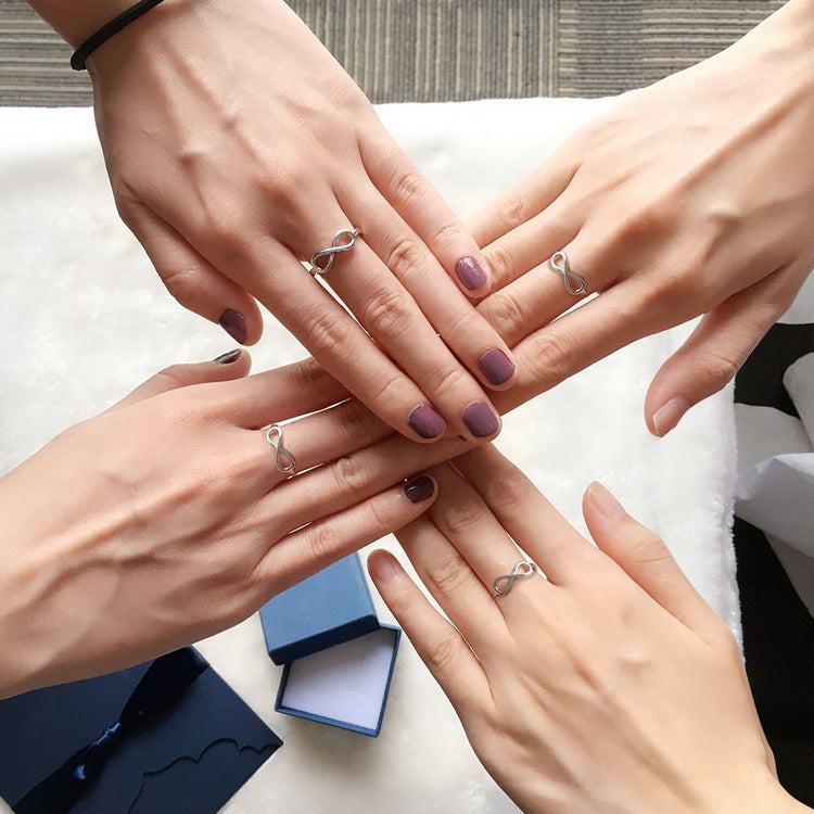 Personalized Infinity Ring Silver Color Custom Name Wedding Gift Love Forever Ring for Women Fashion Jewelry Lam Hub Fong - Azbrowse