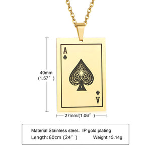 Men's Earring ,Ace of Spades Stud Earrings, Stainless Steel Good Luck Poker Player Cards Earing Jewelry Gift - Azbrowse