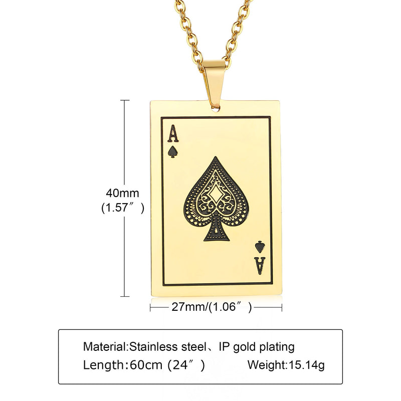 Men's Earring ,Ace of Spades Stud Earrings, Stainless Steel Good Luck Poker Player Cards Earing Jewelry Gift - Azbrowse