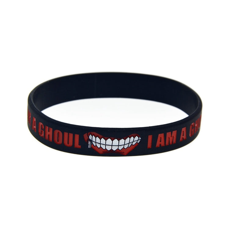 Fashion Japan Anime Tokyo Ghoul Silicone Rubber Bracelet Bangle Wristband Cosplay Jewerly Accessories Gift - Azbrowse