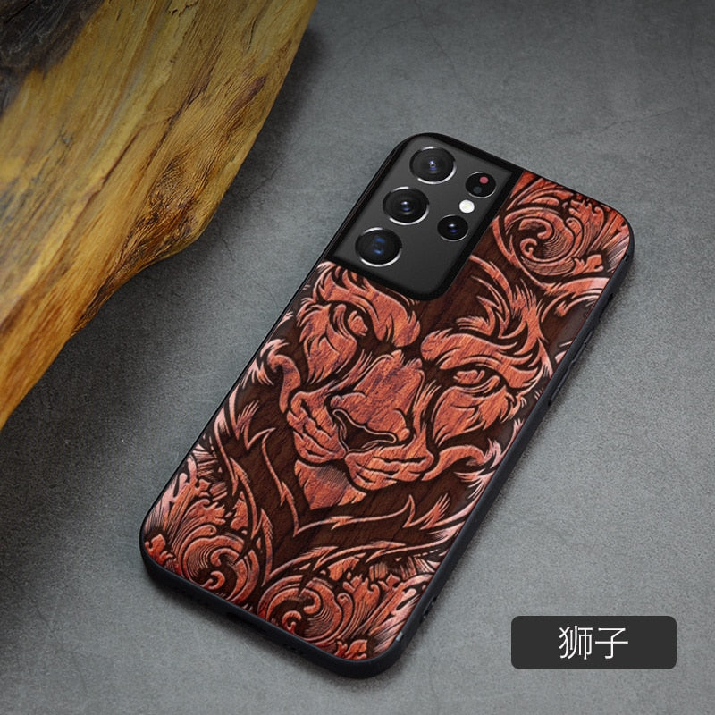 For Samsung Galaxy S21 Ultra Case Boogic Original Wood funda S21 S21+ Wood Cover Phone Case For Samsung S21 Ultra - Azbrowse