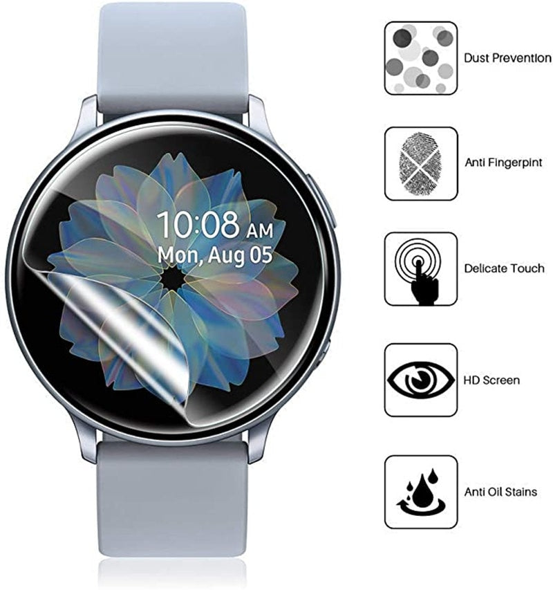 Screen Protector For Samsung Galaxy Watch 4/4 Classic 42mm 46mm Active 2 40mm 44mm Soft Film Cover For Galaxy Watch 3 41mm 45mm - Azbrowse