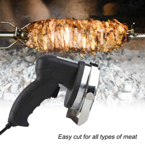 Trancheur de viande Barbecue électrique, couteau à Doner Kebab automatique, trancheur de Kebab électrique avec 2 lames pour couper le Shawarma Doner Kebab - Azbrowse