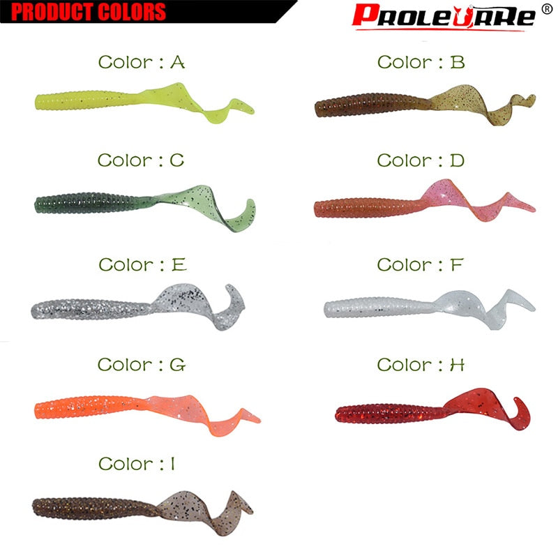 5PCS Long Tail Worm Fishing Soft Baits 80mm 4.3g Jig Wobblers Fishy Smell With Salt Silicone Lures Bass Carp Pike Pesca Tackle - Azbrowse