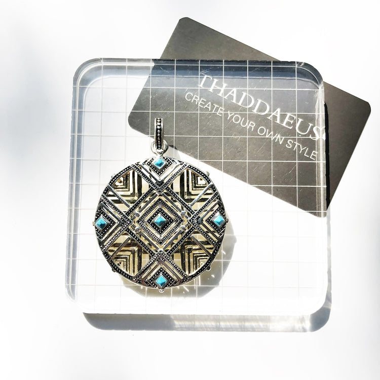 Pendant Blue Africa Ornament,Brand New Fashion Jewelry 925 Sterling Silver Bijoux Necklace Accessories Gift For Woman @ - Azbrowse