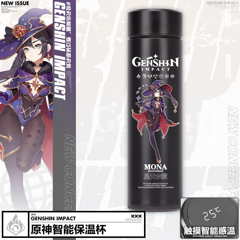 Anime Game Genshin Impact Venti Paimon Klee Diluc Qiqi Keqing Stainless Steel Vacuum Cup Thermos Cup Water Bottle Xmas Gift - Azbrowse