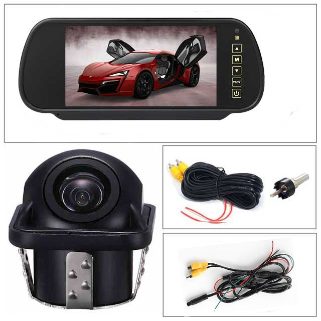 Reverse Parking System 7 inch TFT LCD Screen Car Monitor Rearview Backup Mirror with Night Vision Rearview Camera - Azbrowse