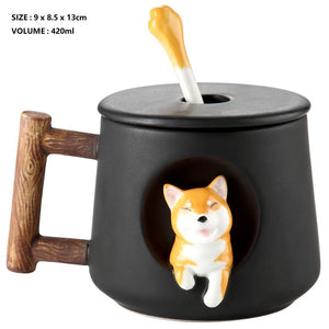 INS Shiba Inu Akita DOG 420ML COFFEE TEA MUGS CUP NORTH EUROPE STYLE FASHION DESIGN - Azbrowse