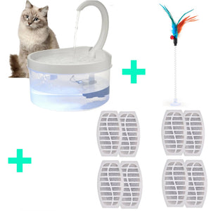 Pet Water Fountain Automatic Power-off When Lack of Water Bird Water Dispenser Dog Drinking Fountain With LED Light water level - Azbrowse