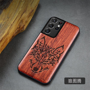 For Samsung Galaxy S21 Ultra Case Boogic Original Wood funda S21 S21+ Wood Cover Phone Case For Samsung S21 Ultra - Azbrowse