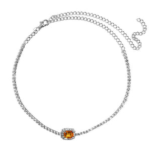 Kasajewel Gold Silver Color Butterfly Pendant Necklace Female Shiny Crystal Clavicle Chain Fashion New Design Jewelry Party Gift - Azbrowse