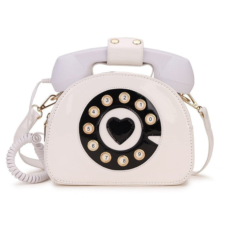 Telephone Shape Purses and Handbags for Women Fashion Pink Shoulder Bag Novel Designer Brand Crossbody Bag Top-Handle Totes 2021 - Azbrowse