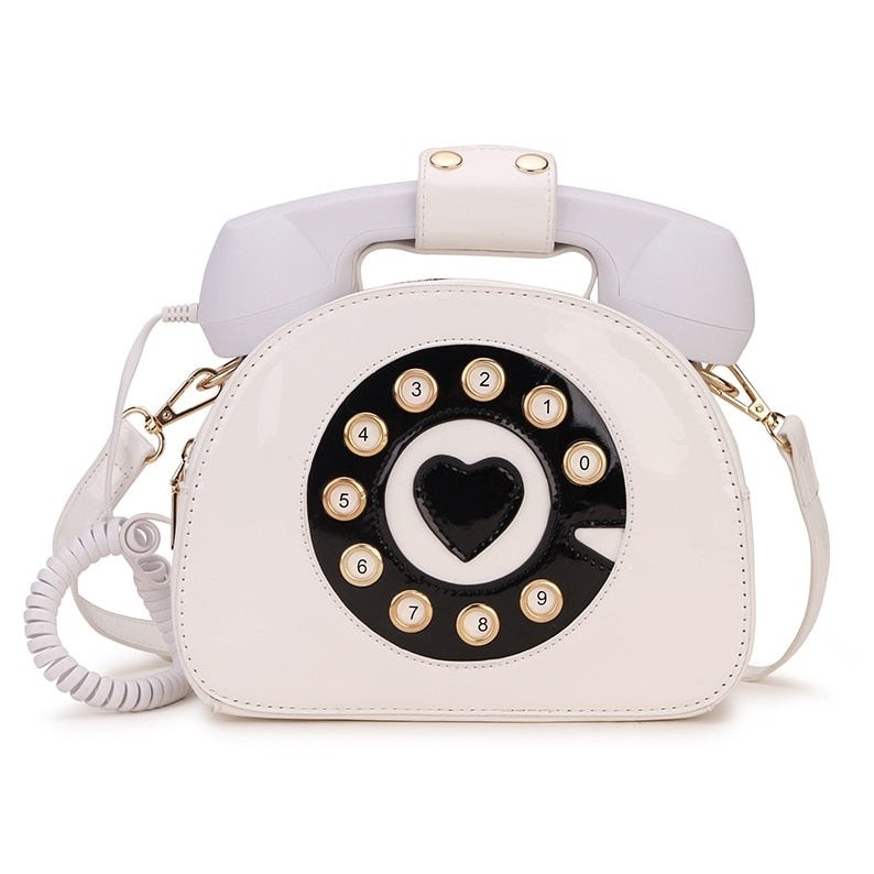 Telephone Shape Purses and Handbags for Women Fashion Pink Shoulder Bag Novel Designer Brand Crossbody Bag Top-Handle Totes 2021 - Azbrowse