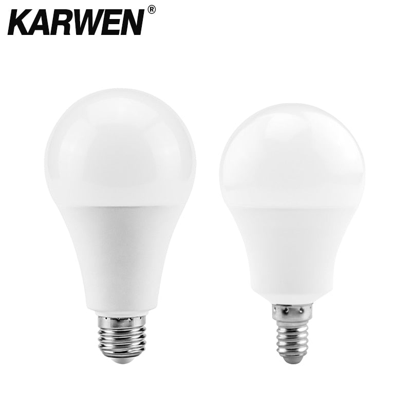 KARWEN Lampada LED E27 LED lamp bulb  E14 AC 220V 230V 240V 3w 6w 9w 12w 15w 18w 20w LED Spotlight Table lamp light