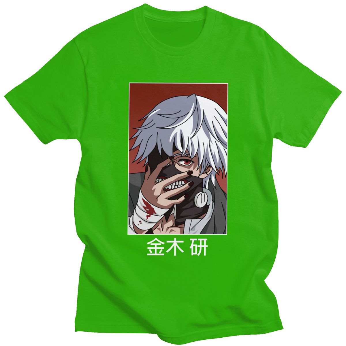 Tokyo Ghoul Ken Kaneki T Shirt for Men Pre-shrunk Cotton Graphic T-shirt O-neck Short Sleeve Japanese Anime Manga Tee Clothing - Azbrowse