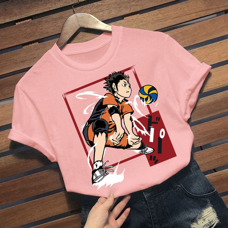 Haikyuu Men T Shirt Kuroo Anime Manga Shoyo Volleyball Cool Tee Shirt Short Sleeve T-Shirt - Azbrowse